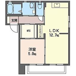 アネーロL 2Kの間取図画像
