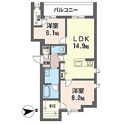 Marble公津の杜 2LDKの間取図画像