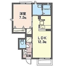 レジェンド・ヤマトJ 1LDKの間取図画像
