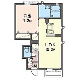 レジェンド・ヤマトJ 1LDKの間取図画像