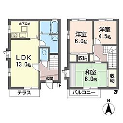 リヴェール湘南 3LDKの間取図画像
