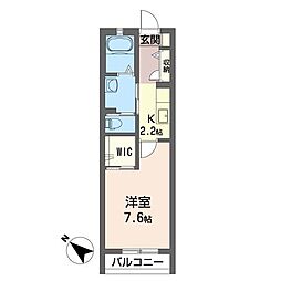 エルシオン京葉 1Kの間取図画像