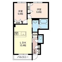 ピュアナ 2LDKの間取図画像