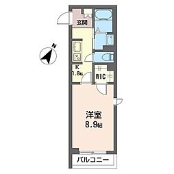 タオス 1Kの間取図画像