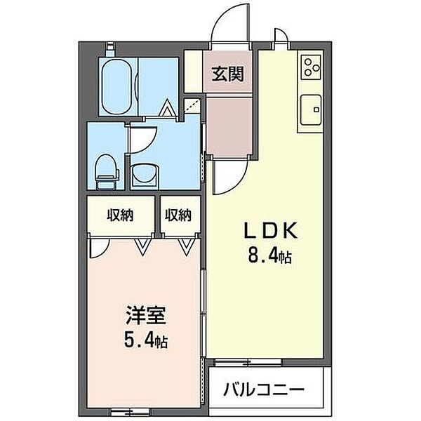 アネックス・ヴィーブル 203号室｜群馬県前橋市駒形町(賃貸アパート1LDK・2階・35.50㎡)の写真 その2