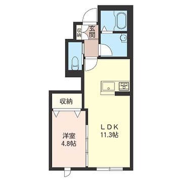 セゾン・ド・ボヌール 102｜群馬県前橋市鶴光路町(賃貸アパート1R・1階・39.30㎡)の写真 その2