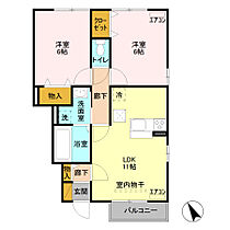 オペラハウス野中 101 ｜ 群馬県前橋市上長磯町298-1（賃貸アパート2LDK・1階・51.57㎡） その2