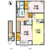 ルビー　B 202 ｜ 群馬県前橋市下大島町524-19（賃貸アパート2LDK・2階・69.14㎡） その2