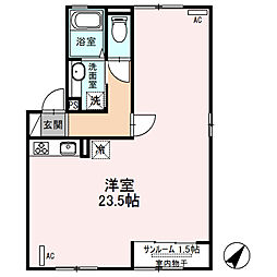 コンフォートレジデンス宮子B ワンルームの間取図画像