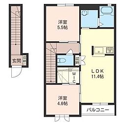 ロイヤル・コートB 2LDKの間取図画像