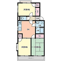 ボン・マリアージュ 3DKの間取図画像