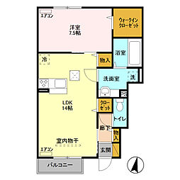 ケイ・ダビッドソン 2LDKの間取図画像