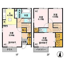 ベリー 4Kの間取図画像