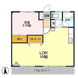 マブチハイツA 2LDKの間取図画像