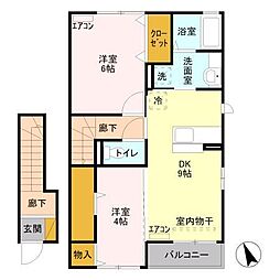 フォレスターナ 2LDKの間取図画像