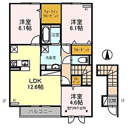 ベストオーシャン D 3LDKの間取図画像
