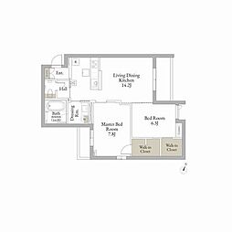 ル・リアン 2LDKの間取図画像