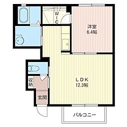 シャーメゾン・ラブ 1LDKの間取図画像