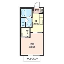 ピコリーノ弐番館 1Kの間取図画像