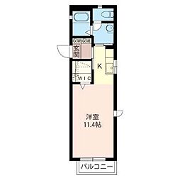 リヴェールおおたかの森 ワンルームの間取図画像