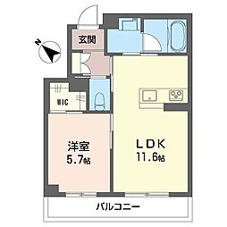 アンビハウス豊四季 1LDKの間取図画像
