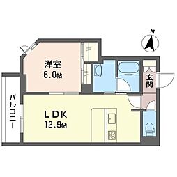 ルミエール戸塚 1LDKの間取図画像