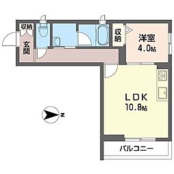 デパーチェ中浦和 1LDKの間取図画像