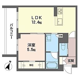 レスポアール 1LDKの間取図画像