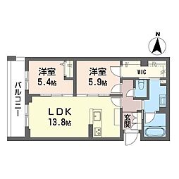 レフィシア 2LDKの間取図画像