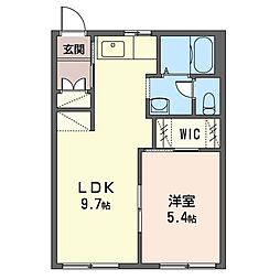 タウニィ西新井Ａ 1階1LDKの間取り