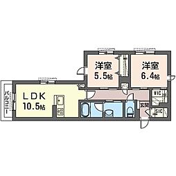 グランドブリシア西鎌倉 2LDKの間取図画像