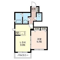 吉祥庵 1LDKの間取図画像