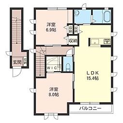 フォレメゾン 2LDKの間取図画像