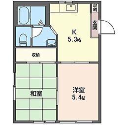 アネックス富岡 2Kの間取図画像