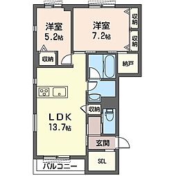 Felise 2LDKの間取図画像
