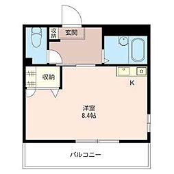 ビエナグランデ港南 ワンルームの間取図画像