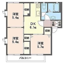 ファミリーステージ 3DKの間取図画像