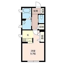 サザンポートパレス ワンルームの間取図画像