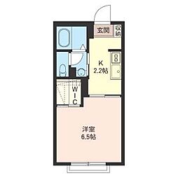 ベルセゾンC 1Kの間取図画像