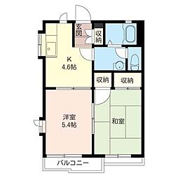 グランドソレイユB 2Kの間取図画像