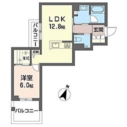 グランメゾン戸塚 1LDKの間取図画像