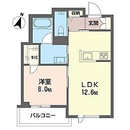 グランメゾン戸塚 1LDKの間取図画像
