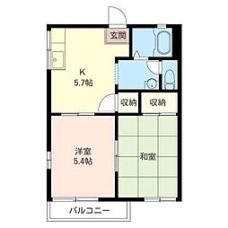 サン・モール-B 2Kの間取図画像