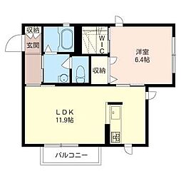 コンフォリア 1LDKの間取図画像