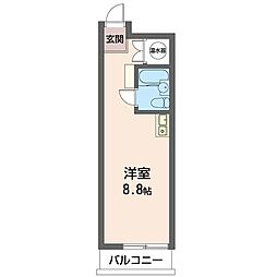 グランドメゾン鶴見ノースウィング ワンルームの間取図画像