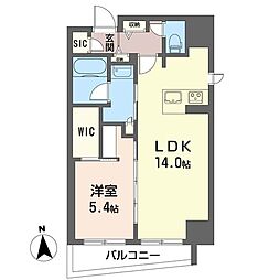 ザ・ミューチュアル鶴見豊岡町 1LDKの間取図画像