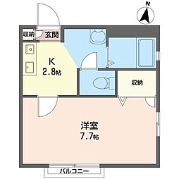 コートビレッジ 1Kの間取図画像