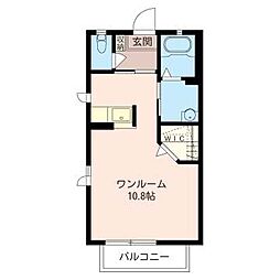 コスモス ワンルームの間取図画像