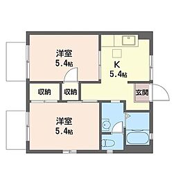 サンクレスト壱番館 2Kの間取図画像