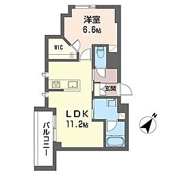 フィオーレA 1LDKの間取図画像